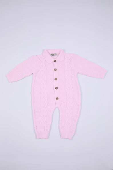 Babyhola Kız Erkek Bebek Yenidoğan 0-3 ay Battaniye Tulum Şapka Patik Triko 4'lü Hastane Çıkışı Set Hediyelik 2678 - 3