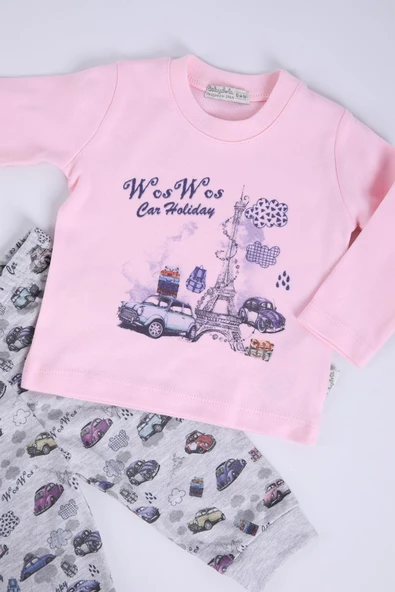 Babyhola Kız Erkek Bebek Çocuk Alt Üst Takım Mevsimlik Baharlık 11483 - 2
