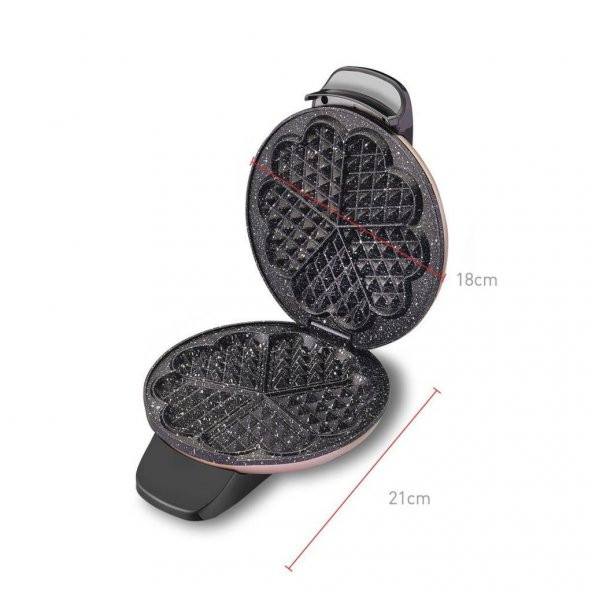 KORKMAZ MİA WAFFLE MAKİNESİ ROSAGOLD - 2