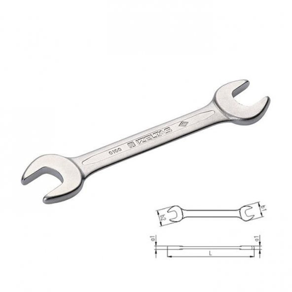 İzeltaş Çatal İki Ağız Anahtar Kısa Boy 14x17 0100 01 1417 - 2