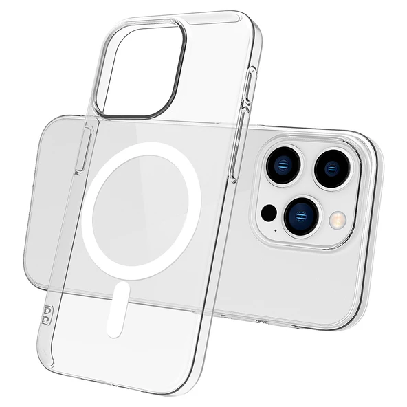 Vendas iPhone 15 Pro Uyumlu (15 Pro) Porto Serisi Kamera Korumalı Magsafe Support Sert PC Kılıf - 8