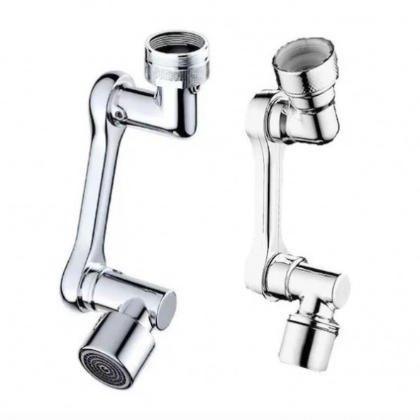 Tüm Musluklara Uyumlu Oynar Başlı Krom Kaplama Musluk Başlığı Dönebilen Filtreli Musluk Başlığı - 2