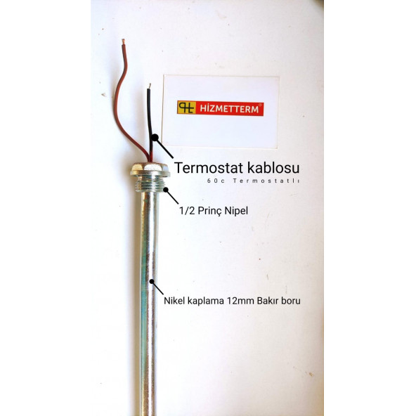 600 WATT 60C Termostatlı Bakır Rezistans HİZMETTERM - 2
