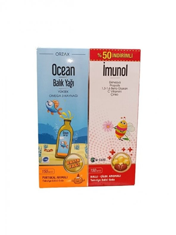 Ocean Balık Yağı Portakal ve Imunol Kofre Paket