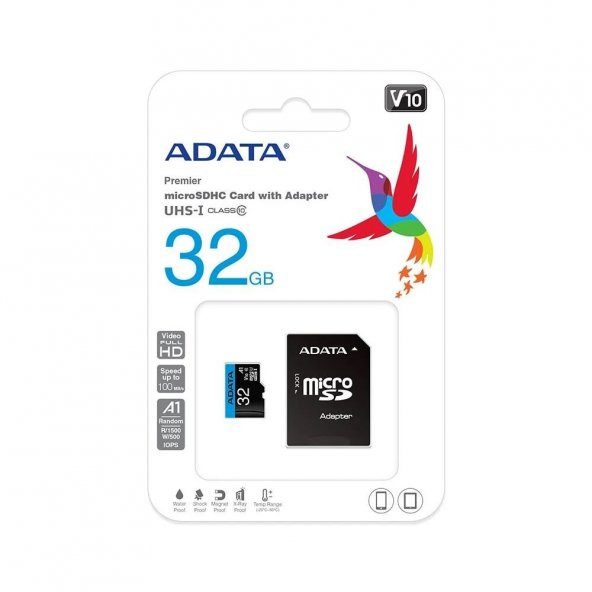 ADATA 32GB MICRO SDHC 100MBs ADAPTÖRLÜ PREMIER - 2