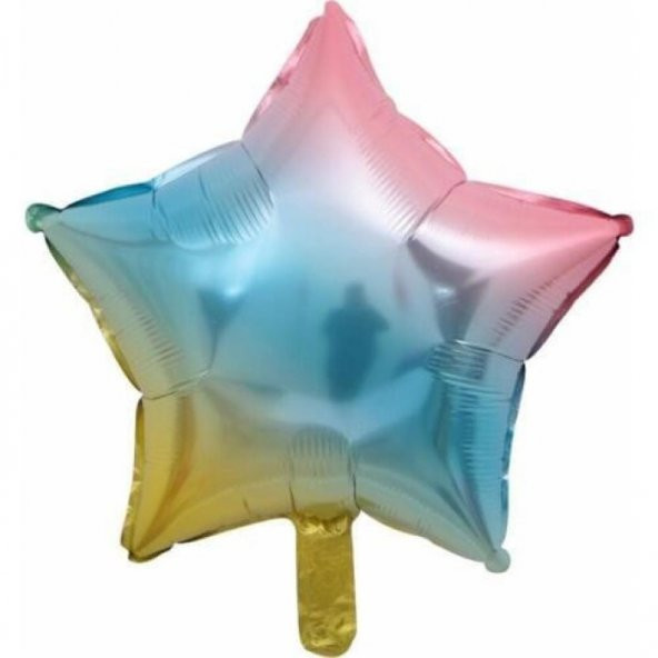 Yıldız Folyo Balon Gökkuşağı 18 inç