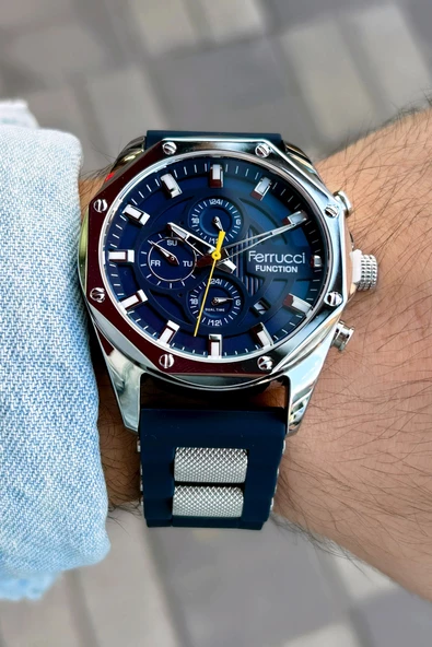 Ferrucci Function FCF14521FS.02 Silikon Erkek Kol Saati - Resim 2