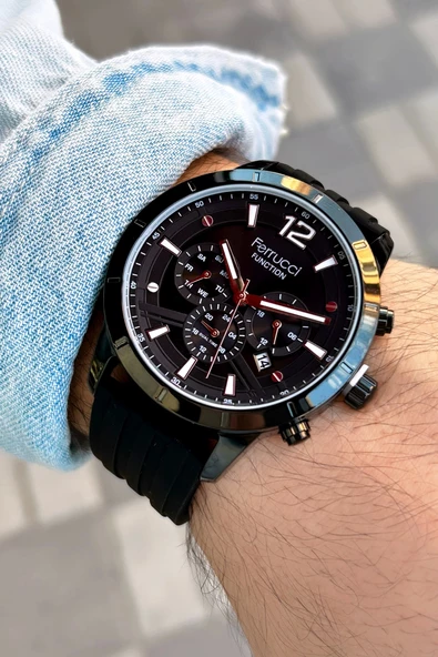 Ferrucci Function FCF13568FS.02 Silikon Erkek Kol Saati - Resim 4