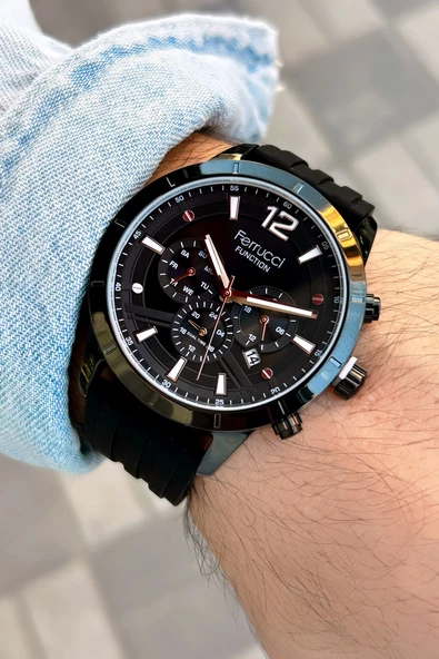 Ferrucci Function FCF13568FS.02 Silikon Erkek Kol Saati - Resim 3