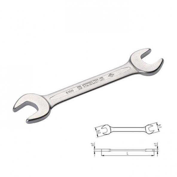 İzeltaş 12x14 Çatal İki Ağız Anahtar Kısa Boy 100011214 - 2