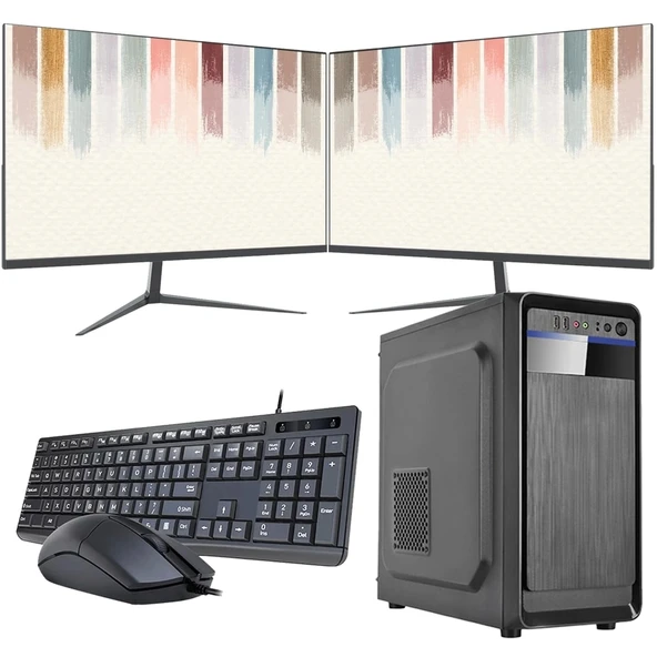 ROWORK RKT660546 INTEL i7 13700 8GB 120GB SSD Çift 24" Monitörlü Ev ve Ofis Bilgisayarı (Business) ürün görseli