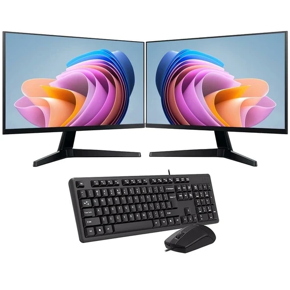 ROWORK RKT660518 INTEL i3 13100 8GB 120GB SSD Çift 24" Monitörlü Ev ve Ofis Bilgisayarı (Business) - Resim 2