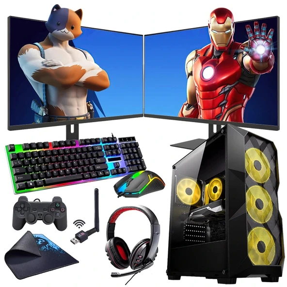 ROGAME RKT660527 INTEL i3 13100F 16GB 1TB M2 4GB GTX1650 Çift 24" Mon. (Gaming SET) ürün görseli