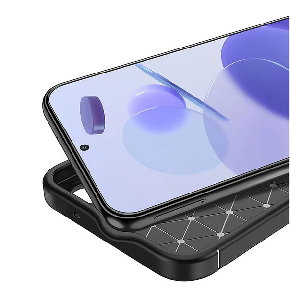 Xiaomi Poco F5 Kılıf Negro Karbon Tasarım Silikon Kılıf - Resim 8