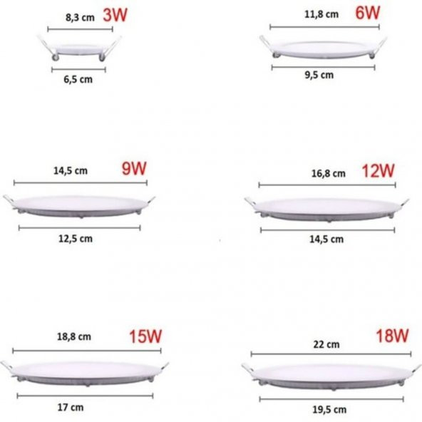 Cata CT-5145 6W 6500K Slim Led Panel Spot Beyaz Işık - 3