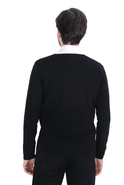 Cengiz İnler Cepli Düğmeli Erkek Triko Hırka - 5