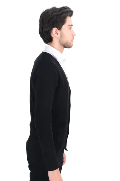 Cengiz İnler Cepli Düğmeli Erkek Triko Hırka - 7