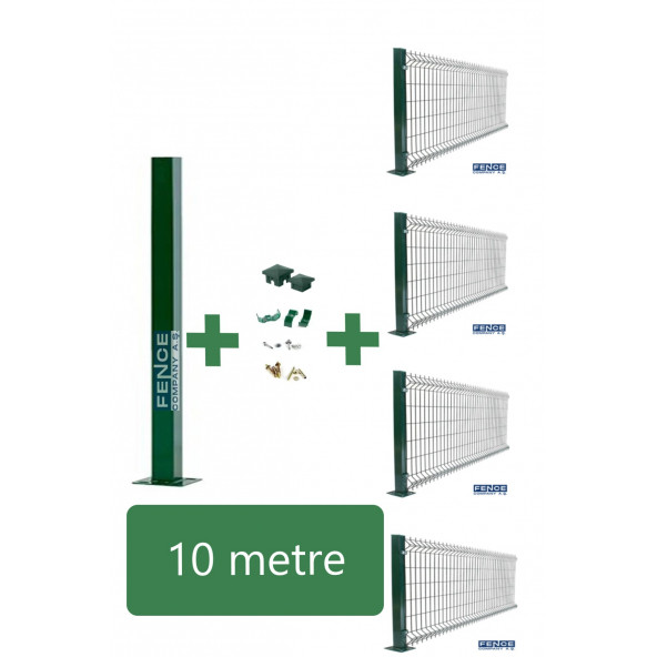 4 Adet  Panel Çit Takım ( 75 cm x 250 cm )  + 1 Çit Direği (10 Metre)