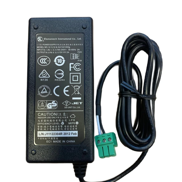 Elementech Au1241202g 12v / 2a Kayıt Cihazı Adaptörü - ürün görseli 1
