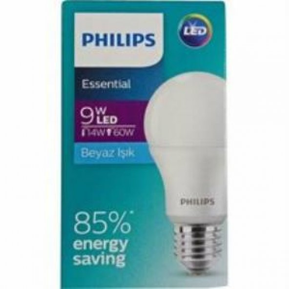 Philips 9W (60W) Essential E-27 Duy 6500K Beyaz Işık Led Ampul