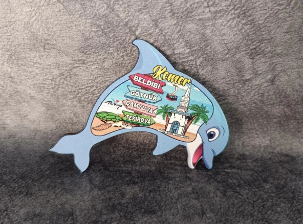 Magnet Balık Caretta Kule Buzdolabı Süsü Ahşap Magnet Mıknatıslı Hediyelik Eşya - 2