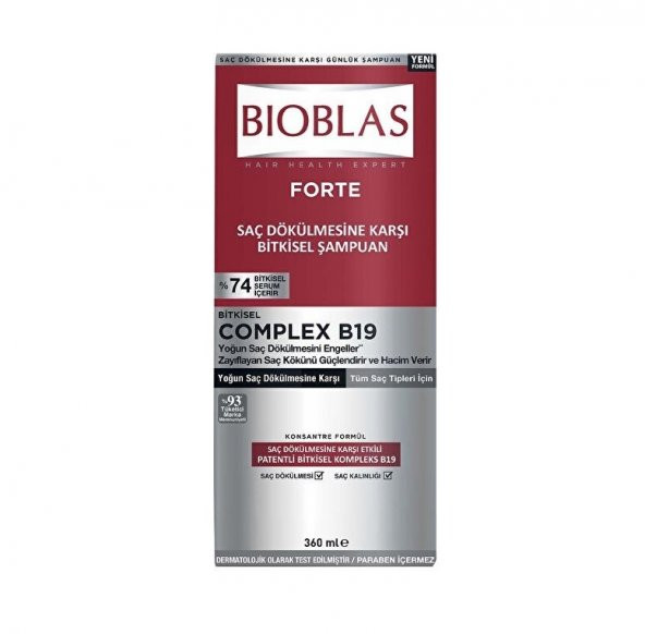 Bioblas Şampuan Forte Saç Dökülmelerine Karşı 360 ml 8680512628637