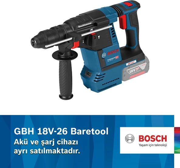 Bosch Professional GBH 18V-26 Akülü Kırıcı  Delici Makinesi Baretool Aküsüz Solo