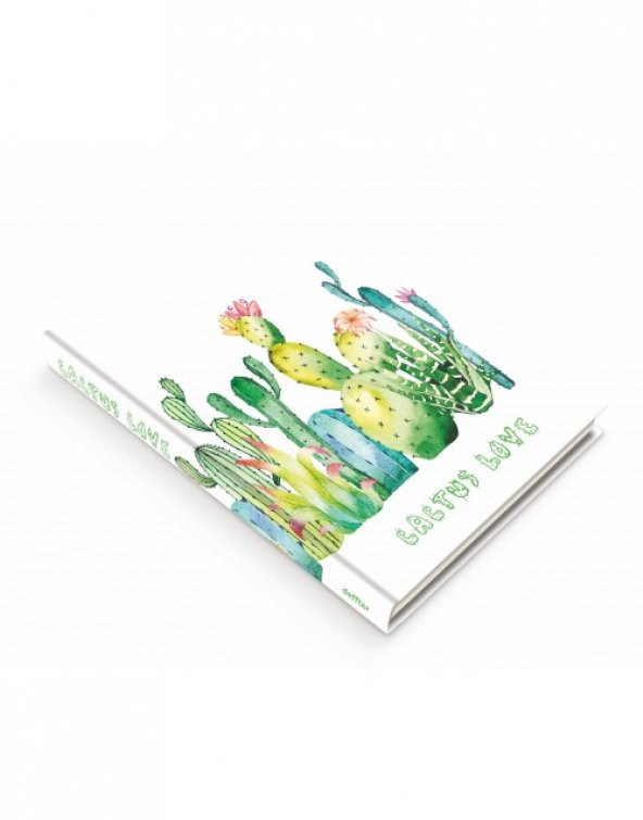 Deffter Cactus Love-2 14x20cm Çizgili Sert Kapak 96 Yaprak Ciltli Defter - 5
