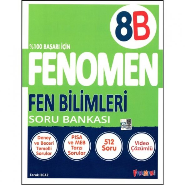 Fenomen Yayınları Fenomen 8. Sınıf Fen Bilimleri Soru Bankası B Serisi