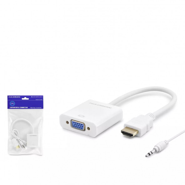 HADRON HDX2019 ÇEVİRİCİ HDMI TO VGA + SESLI ürün görseli
