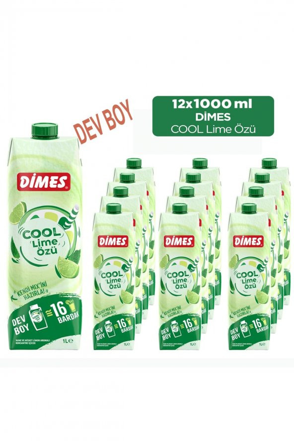 Dimes Cool Lime Özü 1 lt 12li