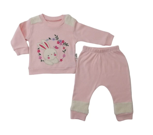 Milk Baby 6-24 Ay Fitilli Welsoft Tavşanlı 2 li Penye Takım
