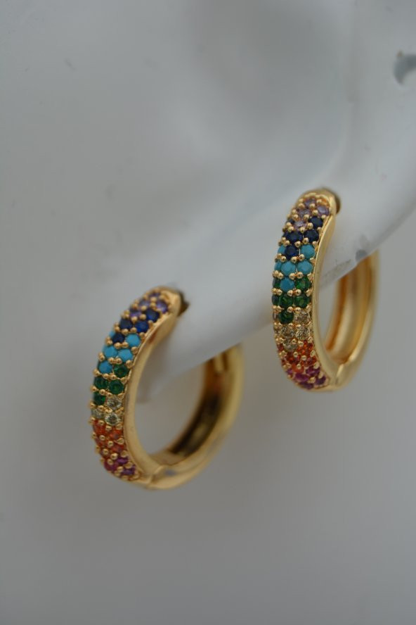 STONEAGE ZİRKON TAŞLI KİLİTLİ KÜPE ürün görseli