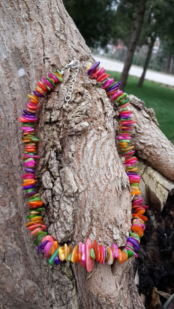 STONEAGE Sedef Doğal Taş Bereket Kadın İçin Kolye ürün görseli