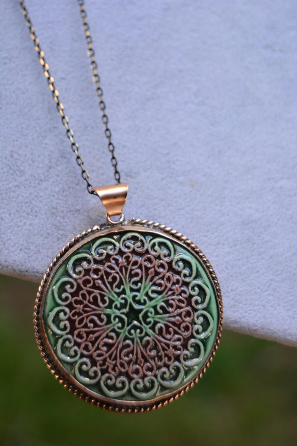 STONEAGE JEWELLERY Özel Tasarım Çini Bayan Kolye - 1