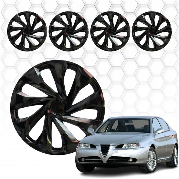 Alfa Romeo 166 Jant Kapağı (ABS Plastik) - (Siyah - 15")