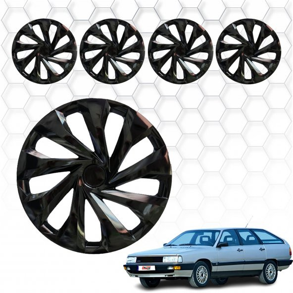 Audi 200 Jant Kapağı (ABS Plastik) - (Siyah - 15")