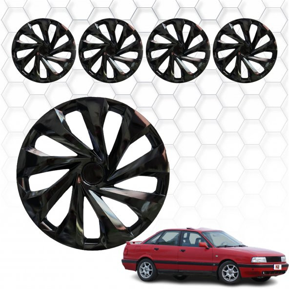 Audi 90 Jant Kapağı (ABS Plastik) - (Siyah - 16")