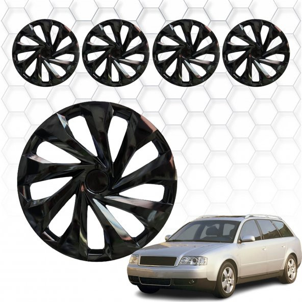Audi A6 Jant Kapağı (ABS Plastik) - (Siyah - 16")