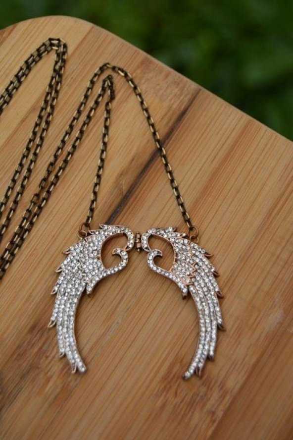 STONEAGE Pırlanta Melek Kanadı Kolye - Resim 3