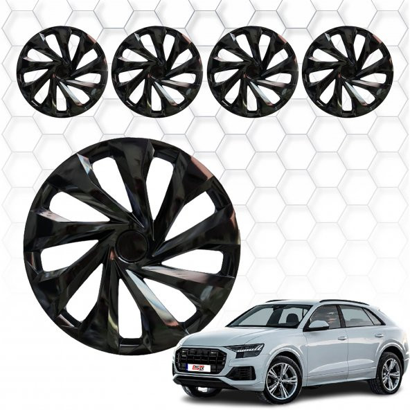 Audi Q8 Jant Kapağı (ABS Plastik) - (Siyah - 15") - 1