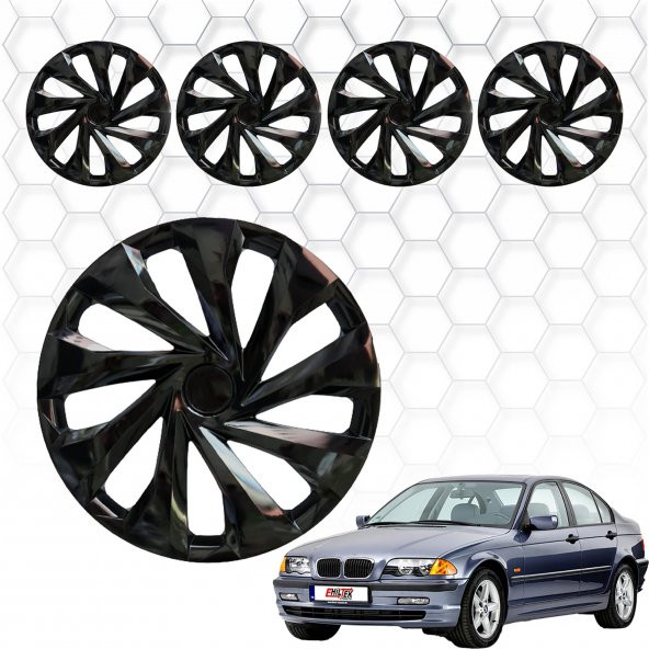 Bmw 3 Serisi Jant Kapağı (ABS Plastik) - (Siyah - 16")
