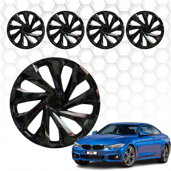 Bmw 4 Serisi Jant Kapağı (ABS Plastik) - (Siyah - 15")