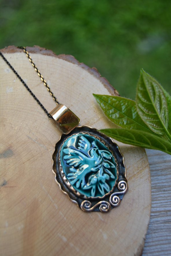 STONEAGE JEWELLERY Özel Tasarım El Yapımı Çini Bayan Kolye ürün görseli