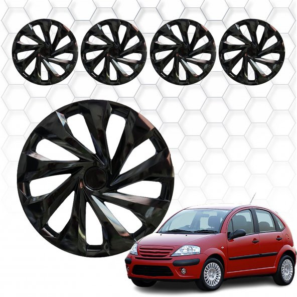 Citroen C3 Aircross Jant Kapağı (ABS Plastik) - (Siyah - 16")