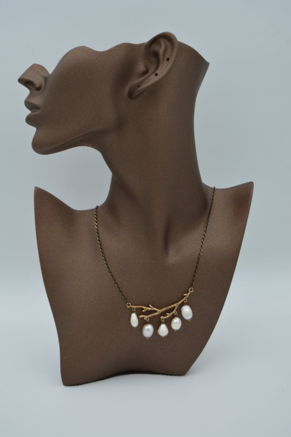 STONEAGE Gerçek İncili Ağaç Dalı Kolye - Resim 3