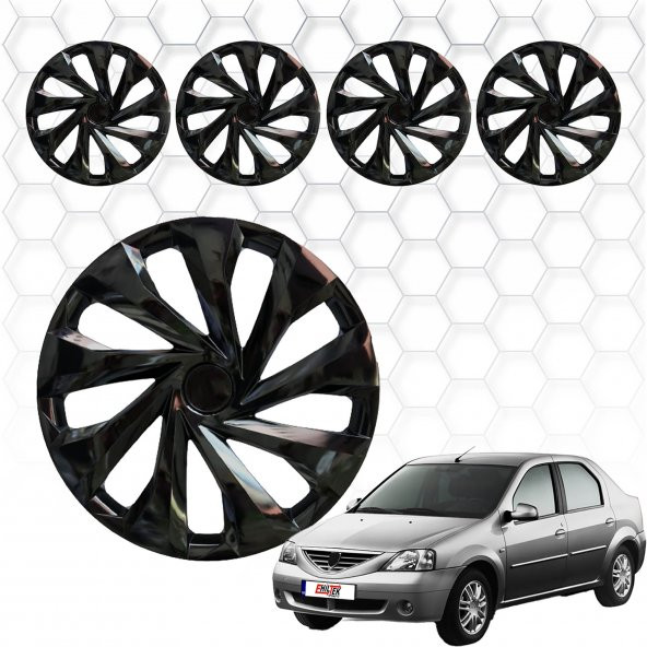 Dacia Logan Jant Kapağı (ABS Plastik) - (Siyah - 15") - 1