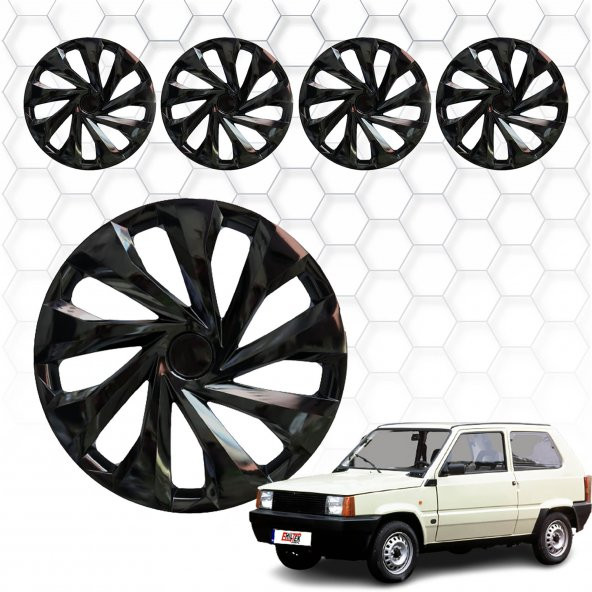 Fiat Panda Cross Jant Kapağı (ABS Plastik) - (Siyah - 14") - 1