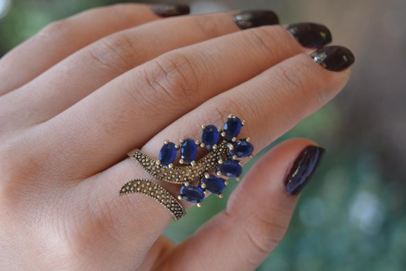 STONEAGE Zirkon Taşlı Yaprak Ayarlanabilir Kadın Yüzük - Resim 2