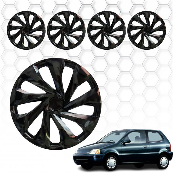 HONDA Logo Jant Kapağı (ABS Plastik) - (Siyah - 15")